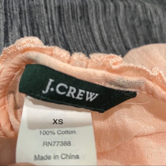 J Crew Blush Peach Embroidered Blouse - Picture 3 of 3